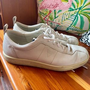 ECCO Soft Sneaker, White Buttery Leather, Womens Size 9 US / 40 UK